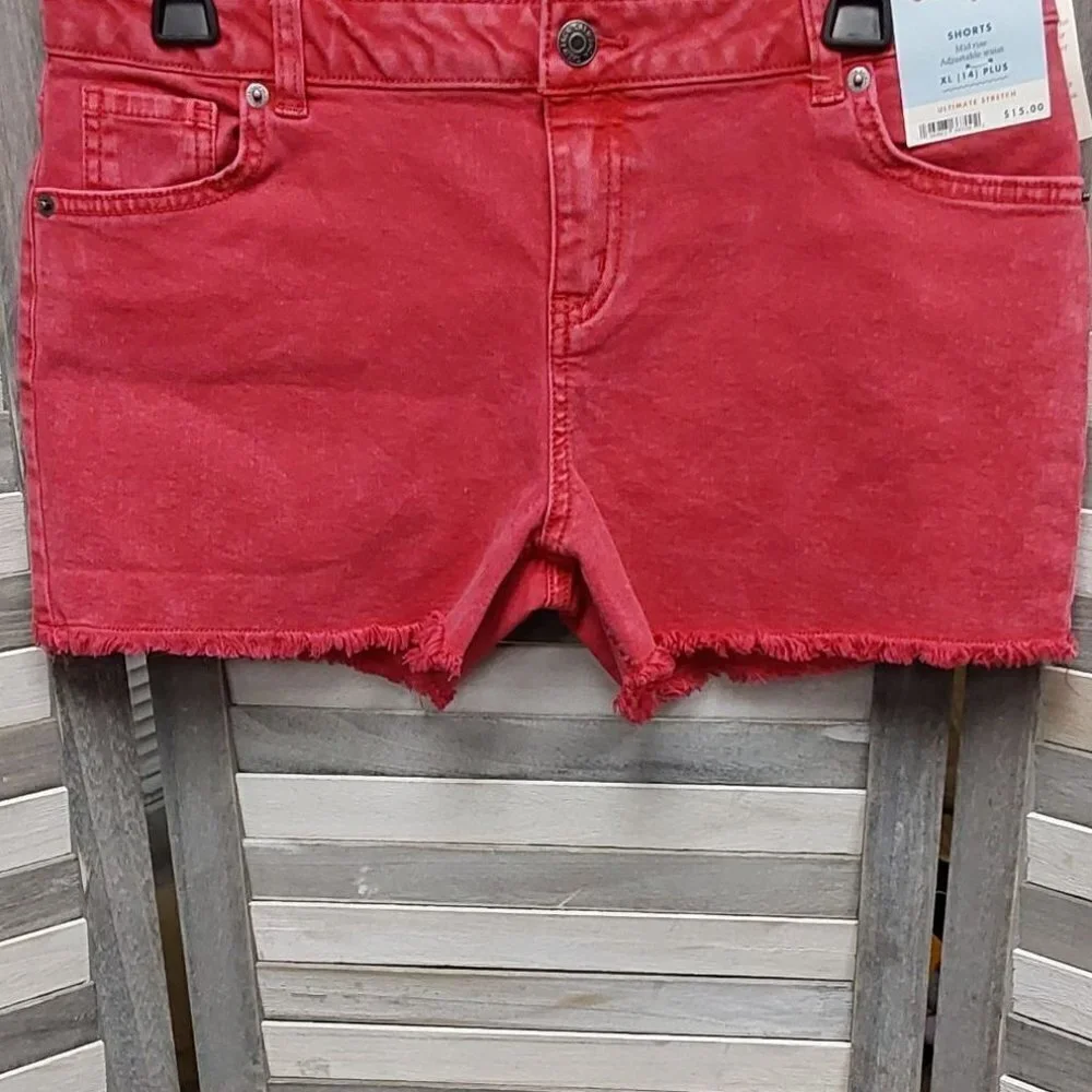 Girls' Mid-Rise Jean Shorts | Cat & Jack | XL (14) Plus